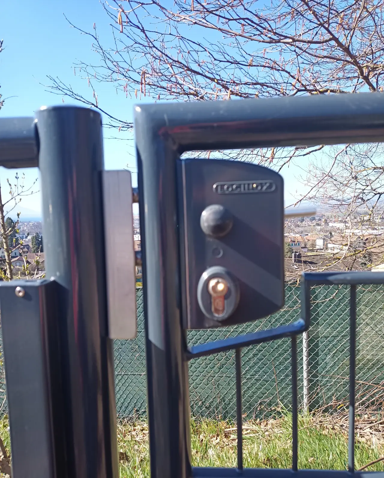 Portillon de jardin avec serrure