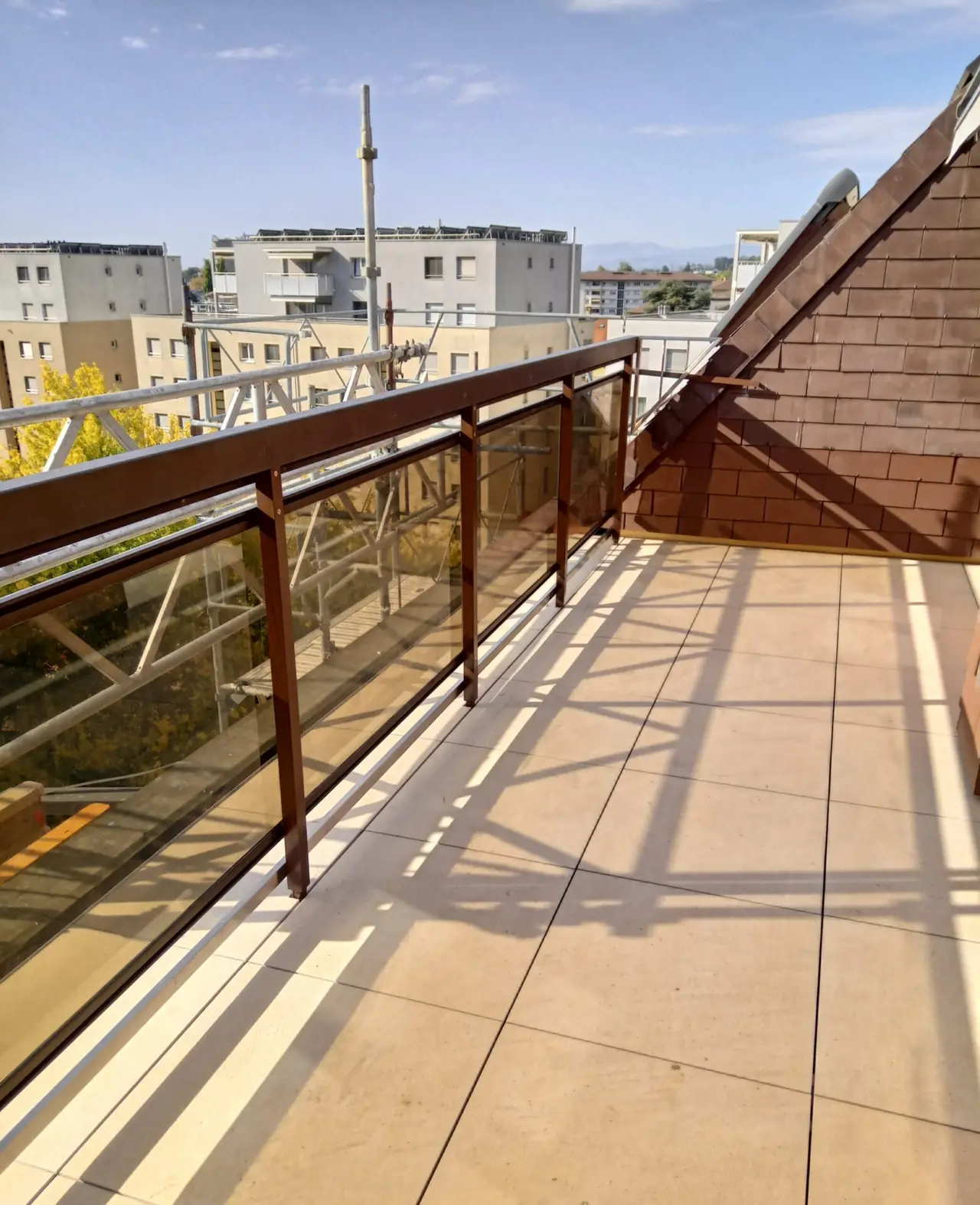 Garde-corps de terrasse en toiture